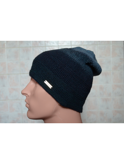 Синяя мужская шапка Vizio Италия зима 2017 купить