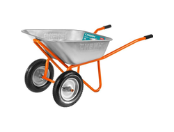 СИБИН СТ-22, 110 л, 200 кг, двухколесная, оцинкованная сталь, строительная тачка (39905_z01)