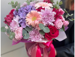 Коробка с гортензией "Счастливый день"