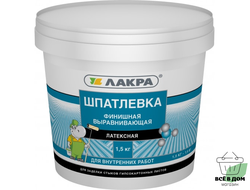 Шпатлевка латексная финишная Лакра для гипсокартона 1,5 Россия