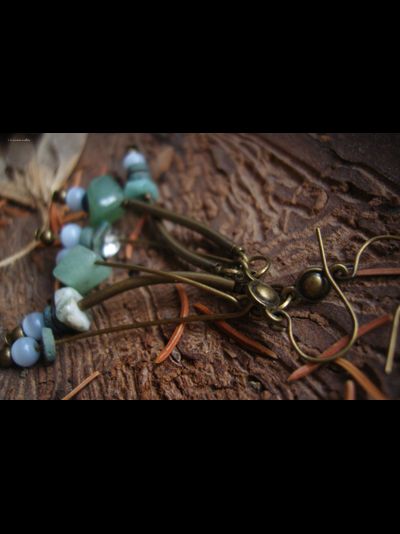 Благотворительность. Серьги в лесном стиле "Сон матушки Сосны"