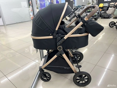 Детская коляска 2 в 1 Luxmom V2 Черный