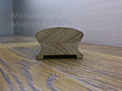 Поручень из дуба 55х45, 60х50, 70х60 монолитный под металлическую пластину