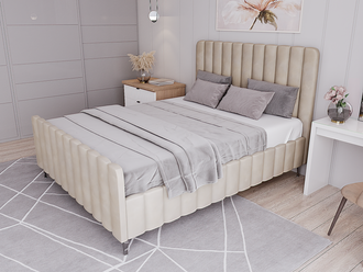 Кровать "Милано" бежевого цвета