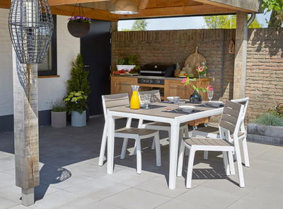 Стул Гармония белый-серый