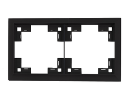 Рамка двойная классик, черный сатин Rikett - 35920 MB