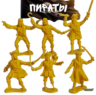 Набор солдатиков Пираты 6 фигур Биплант 7см ТЭП