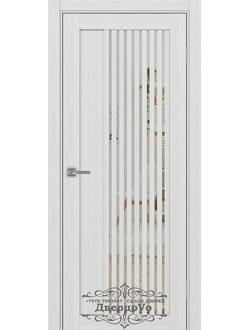 OPTIMA PORTE (ОПТИМА ПОРТЕ)/ TURIN (ТУРИН) 544.2 ЯСЕНЬ СЕРЕБРИСТЫЙ/ ПОЛОТНО ОСТЕКЛЕННОЕ