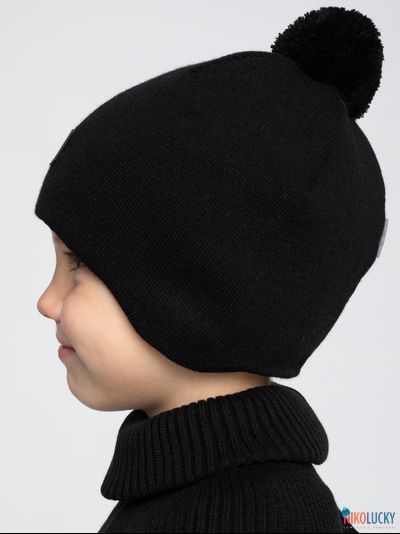 Шапка 24201-02 х/б подклад, черный 52-54