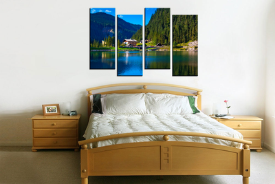 Модульная картина "Отдых у реки"