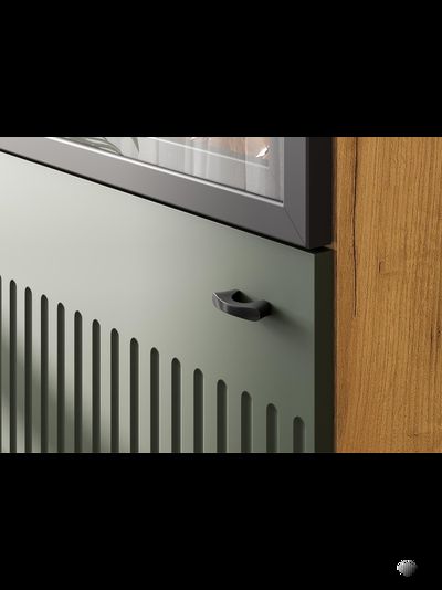 Милан Тумба для телевидеоаппаратуры со створками и нишей Дуб Золотой/Олива Софт