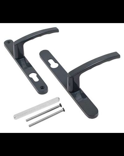 Нажимной гарнитур (85-35 , 2 болта ) для дверного профиля (входная дверь ) Антрацит