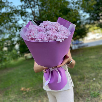 Букет из 3 кустовых хризантем
