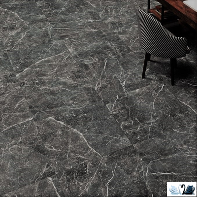 Керамогранит Гранитея Пайер Черный 60 х 60 см матовый мрамор