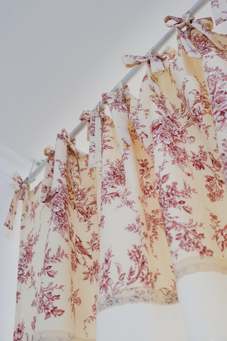 Шторы на завязках с птичками