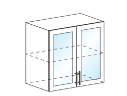 ШВС 800 Шкаф настенный 2-дверный со стеклом