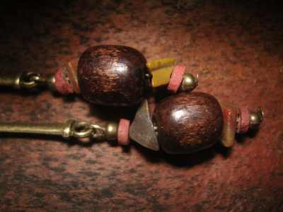 Благотворительность. Бохо-серьги "Посох Лешего"