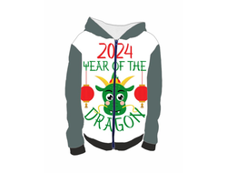 Толстовка 3D с полной запечаткой год Дракона №2