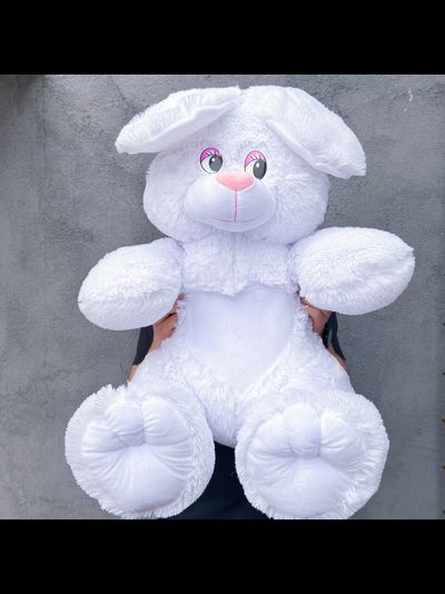 Плюшевый заяц 110 см белый