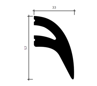 Молдинг 6.51.710 - 57*33*2000мм