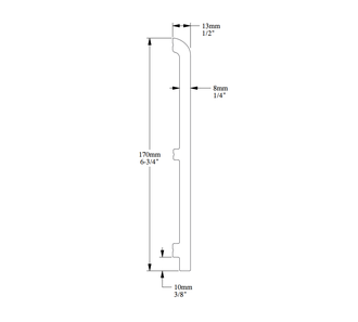 Плинтус SX212 CASCADE - 17*1,3*200см