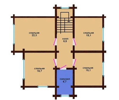Дом из оцилиндрованного бревна ДБ-24, 190 м2