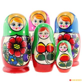 Матрёшка Майдановская 3-х кукольная 100*55 ассорти