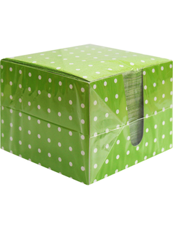 Салфетки Перышко 2 слоя, 85л/уп зеленые в горох в коробке
