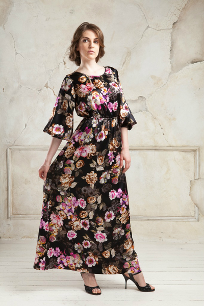 вечернее шелковое платье