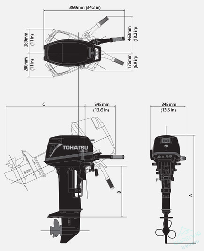 Лодочный мотор Tohatsu M9.9D2S