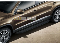 Пороги на Volkswagen  Tiguan (2007-2011-2016) Black-Premium