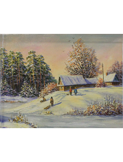 Художник Гайнуллин Ф. - картина «Зима. Детвора»