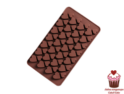 Форма для шоколада Сердечки", 56 ячеек, силикон