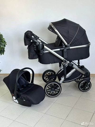 Детская коляска 3 в 1 Luxmom F2A Черный