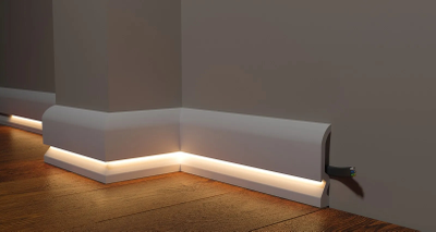 Напольный плинтус Decor-Dizayn DD700, для покраски, влагостойкий, ударопрочный, 2 метра