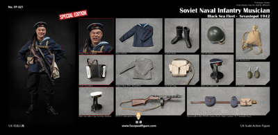 ПРЕДЗАКАЗ - Матрос Черноморского флота 1942 г - Коллекционная ФИГУРА 1/6 Soviet Naval Infantry Musician Black Sea Fleet Sevastopol 1942 (FP021B) - Facepoolfigure ?ЦЕНА: 24600 РУБ.?