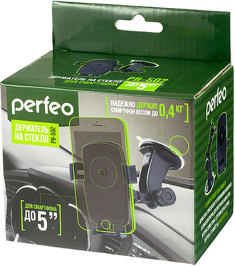 Автомобильный держатель для телефона Perfeo-502 (черный)