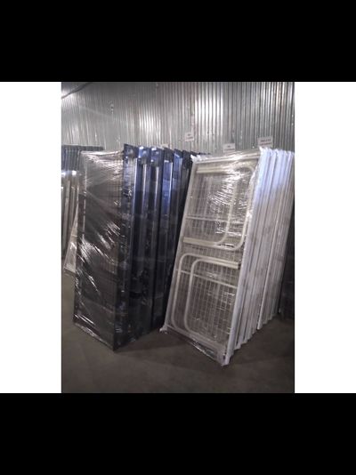 Кровать металлическая одноярусная "КМ-1.40" (800х1900, сетка 100х50, 2 перемычки), цвет белый