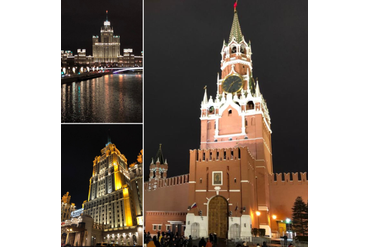Silvesterreise nach Moskau: Impressionen von Moskau bei Nacht