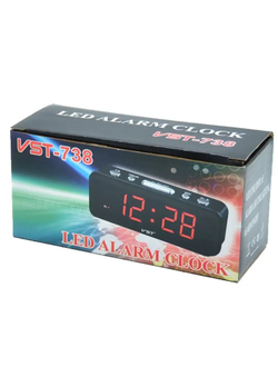 Сетевые часы VST-738 красный