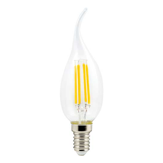 Светодиодная филаментная лампа Ecola Candle LED 5w 220v E14 4000K