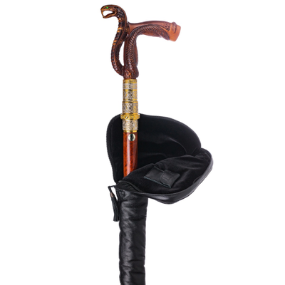 Эксклюзивная деревянная трость с клинком ТЁМНАЯ КОБРА