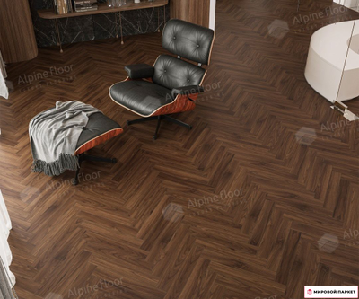 Ламинат Alpine Floor Herringbone 12 Орех Трентино LF10 купить в интернет-магазине mirovoy-parquet.ru