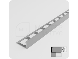 Окантовочный плиточный профиль из алюминия 10 мм. Лука ПК 01 бронза