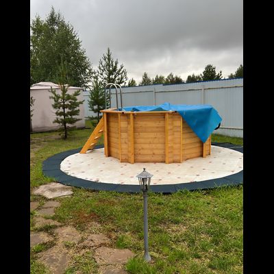 Деревянный каркасный бассейн "Ханхой" 250 х 250 х 145 см Кристалл