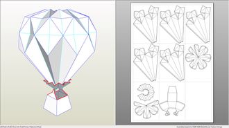 Модель для бумажного моделирования "Воздушный шар"