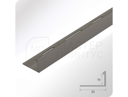 Алюминиевый окантовочный профиль для плитки ПО Г10 бронза матовая