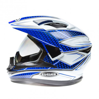 Кроссовый шлем XP-14 A WHITE BLUE низкая цена