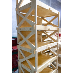 (МКФ1100) Мебель-конструктор из фанеры напольный стеллаж "Криста"