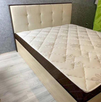 Кровать "Лирика" ЛК-2 с мягким изголовьем 1,4/1.6 настил (ТЭКС)